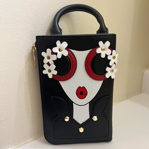 3D Lady Face Top Handle Purse